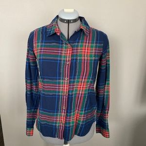 SO Long Sleeve Plaid Top